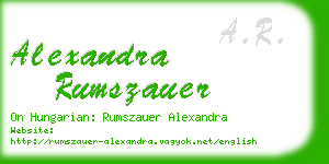 alexandra rumszauer business card